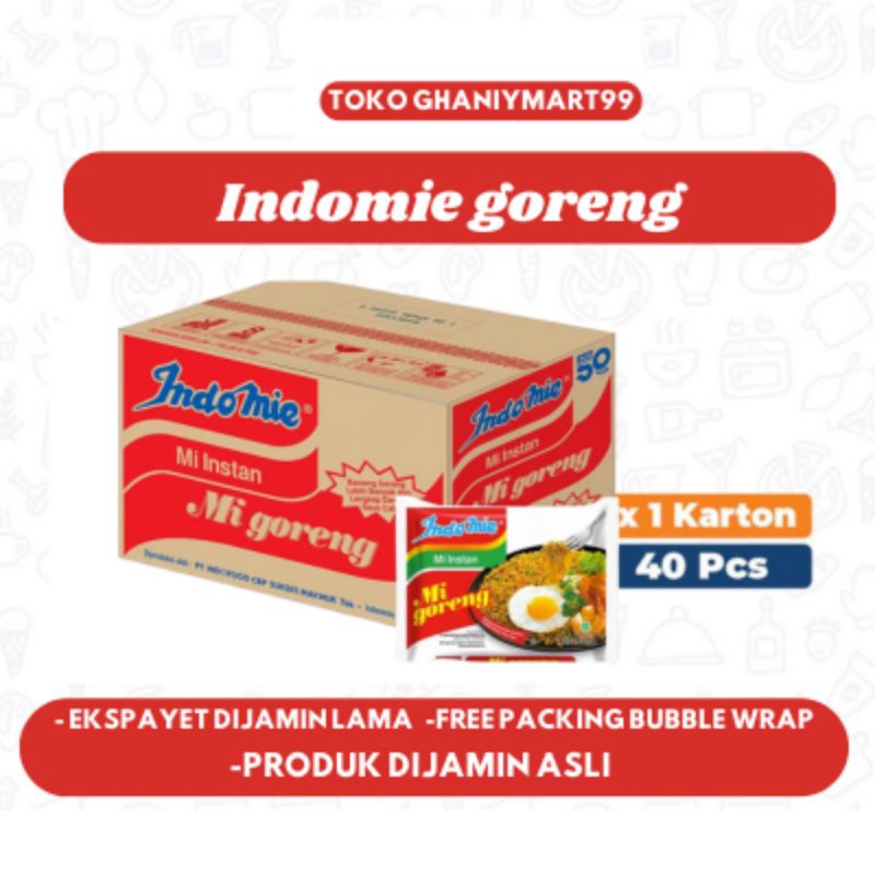 

Indomie goreng 1 karton dus isi 40 pcs
