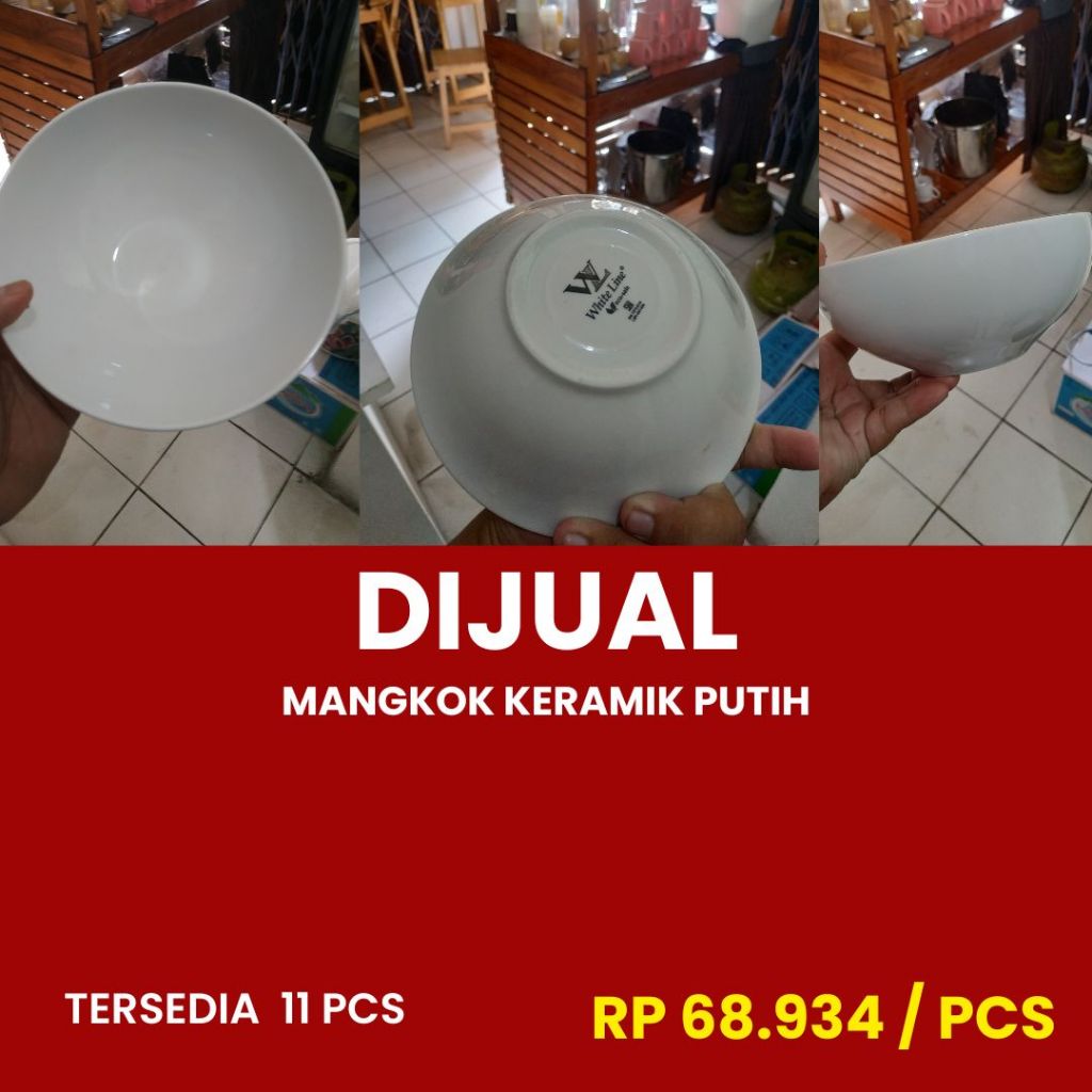 Mangkok keramik putih