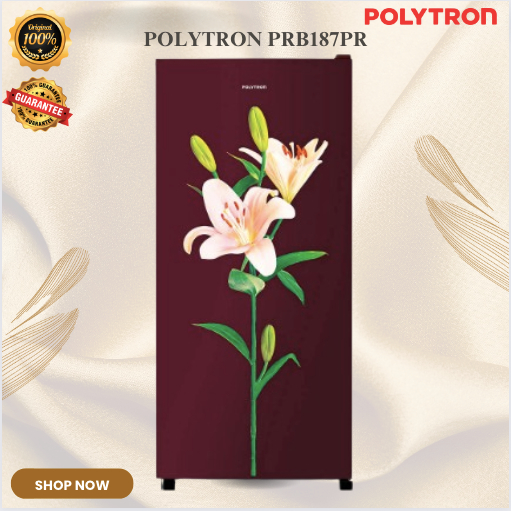 POLYTRON KULKAS 1 PINTU 180 LITER PRB187PR/PRB-187-PR/PRB-187PR/PRB 187 PR/ORIGINAL BERGARANSI RESMI
