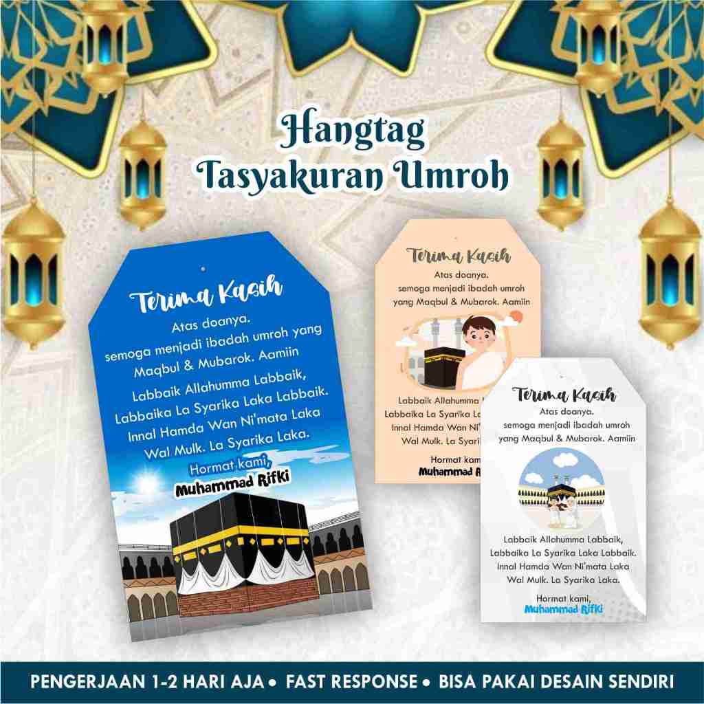

[25 pcs] Hangtag Tasyakuran Umroh / Tag