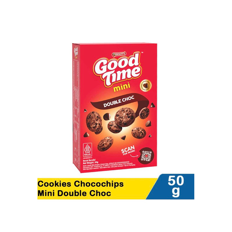 

Goog time cookies chocochips mini double choc 50G