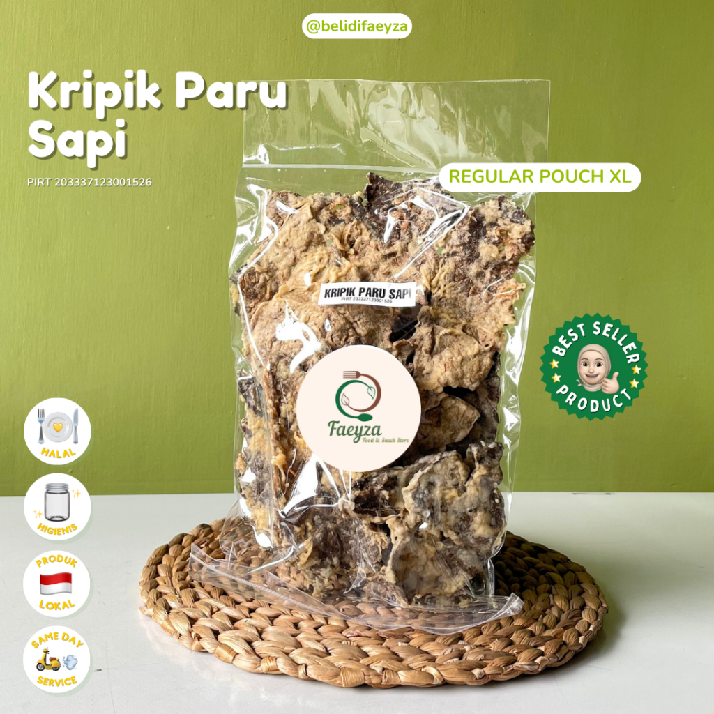 

[READY] Kripik Paru Sapi Asli - Lauk Kering Gurih Pedas Awet Hampers Khas Jogja Jawa Tengah