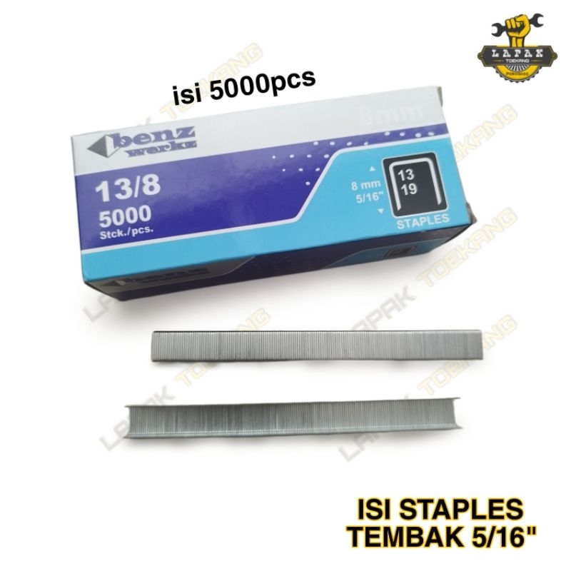 

Isi Staples Steples Tembak 5/16 8mm isi 5000pcs