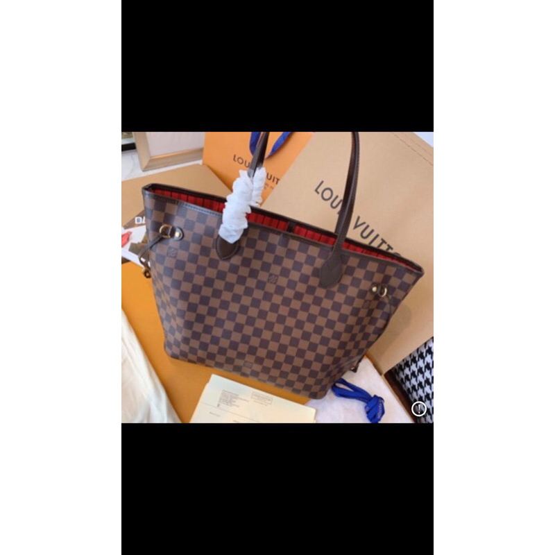 [VVIP QUALITY] Lv NEVERFULL PM Damier coated canvas Leather Bag