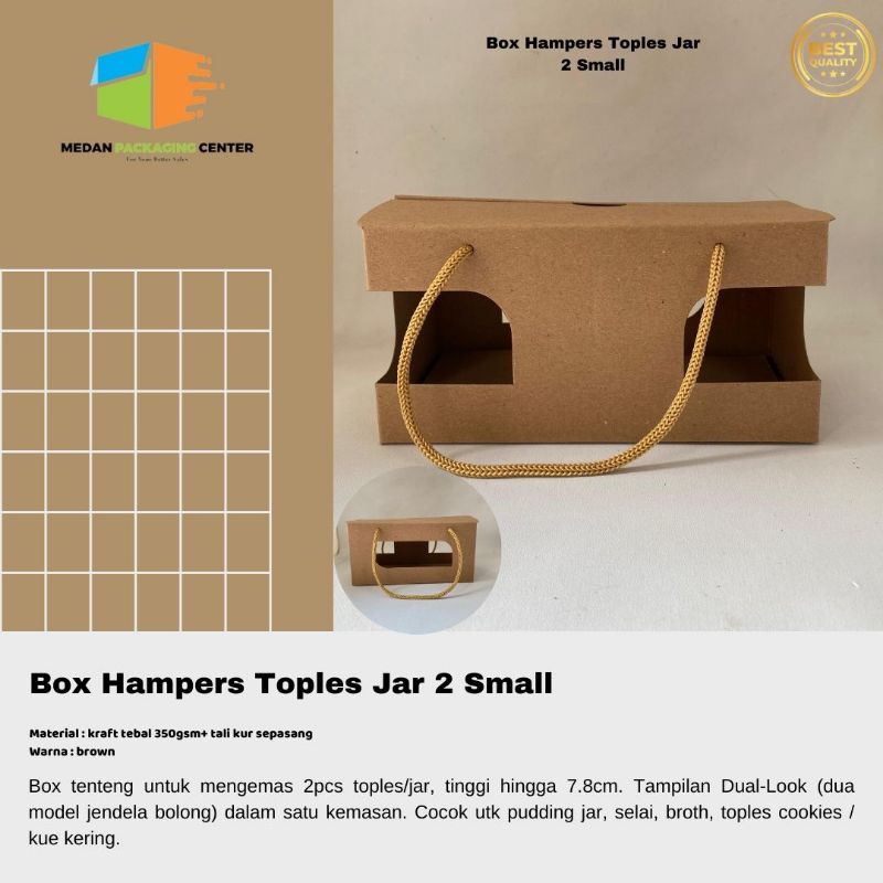 

Box Toples Jar 2 Small/ Box Hampers Toples / Box Hampers souvenir / Gift box / Box Lebaran / Kardus