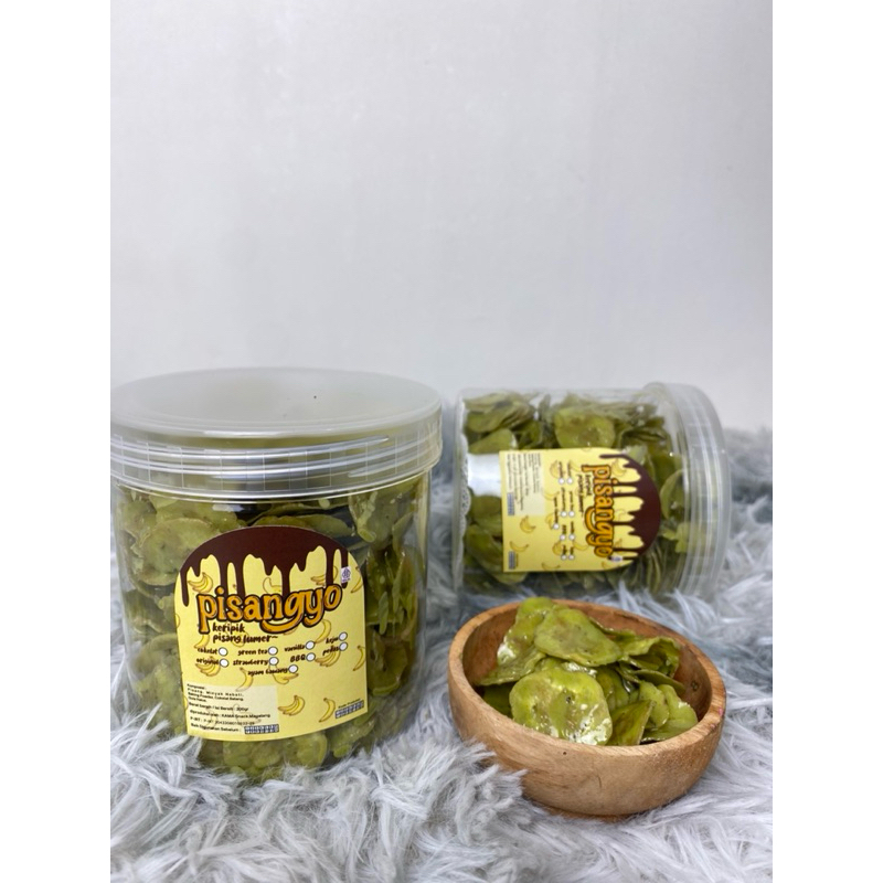 

keripik pisang coklat varian greentea