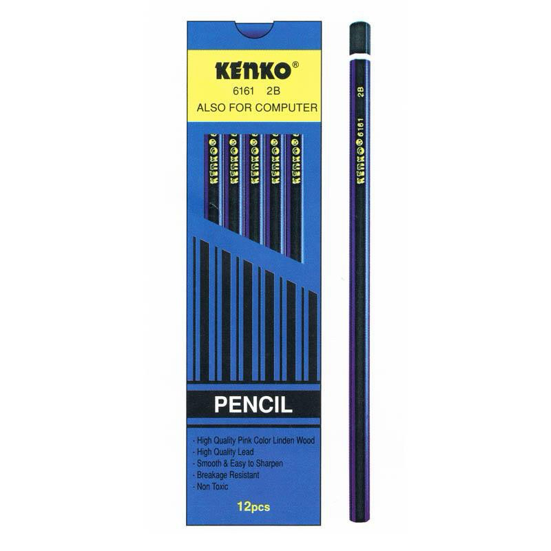 

Pensil 2B Kenko 6161 Pencil Biru Strip Hitam Kayu Murah Bagus