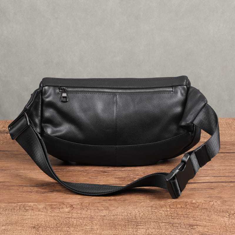 Waist bag pria - Tas pingggang kulit asli Garut