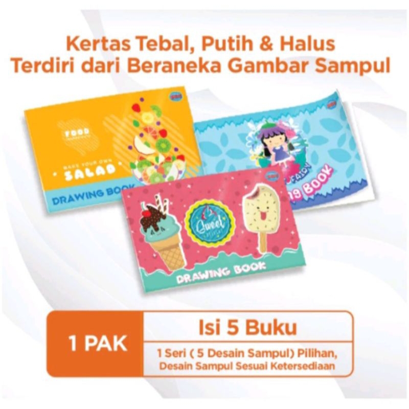 

buku gambar A4 sidu isi 10 lembar kertas tebel/sketsa A4