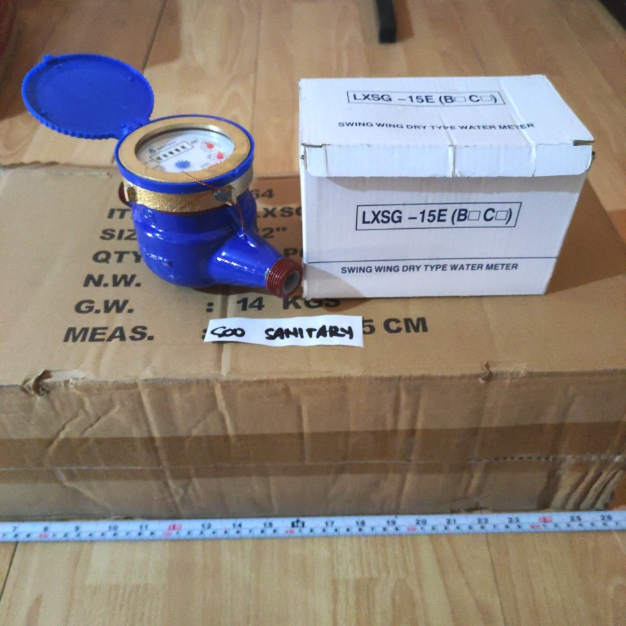 (1 Dus) Water Meter 1/2" Senso Besi - Meteran Air 10pcs