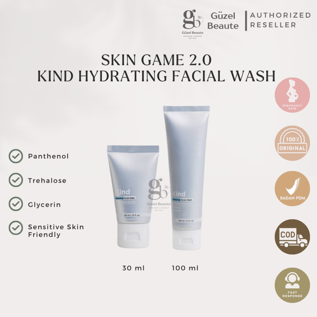 ✨ Guzel ✨ Skin Game Kind Hydrating Facial Wash - Sabun Cuci Muka Semua Jenis Kulit