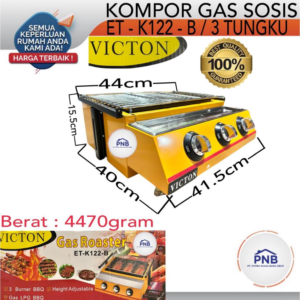 KOMPOR PANGGANG 3 TUNGKU(SOSIS BAKAR, AYAM, IKAN, SATE) VICTON