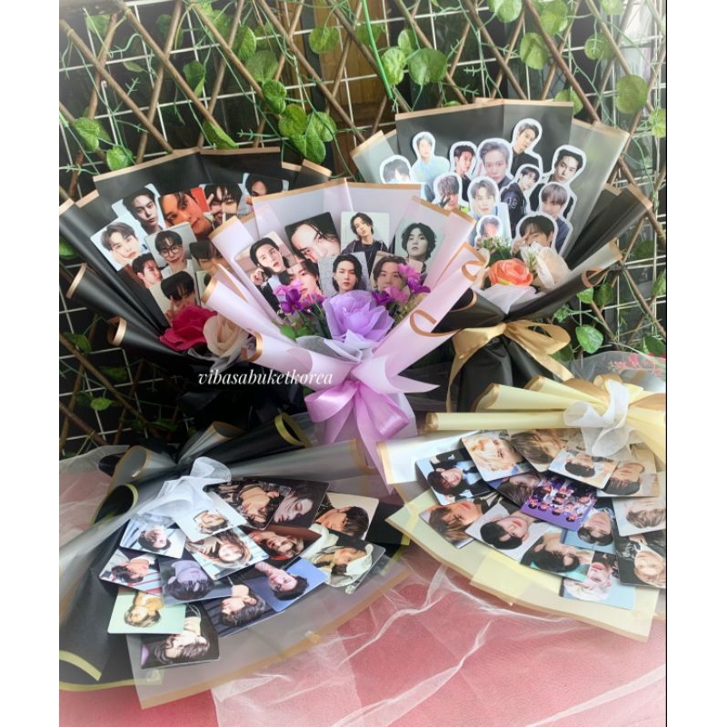(TERMURAH) Buket Foto Custom Buket Photocard Buket Hadiah Foto Cutting Bucket