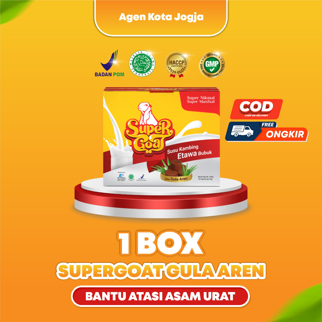 

Supergoat Susu Kambing Bubuk Etawa Gula Aren Isi 1 Box Menangkal Radikal Bebas dan Meningkatkan Imunitas Tubuh