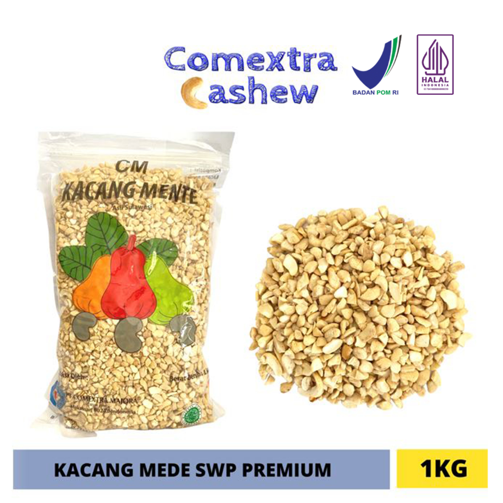 

Kacang Mede Comextra Mentah Pecah SWP PREMIUM 1 Kg - Sulawesi Cashew Mete - SWP PREMIUM