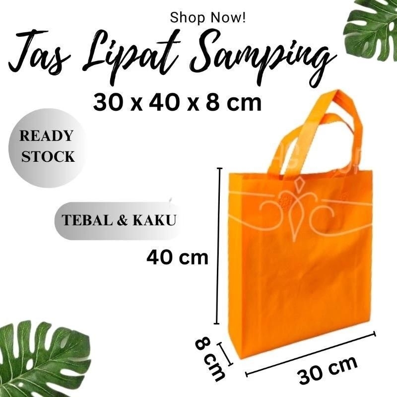 

Tas Lipat Samping Spunbond 30x40x8 cm / Tas Souvenir / Tas Hajatan / Goodie Bag / Tas Hampers / Shopping Bag / Tas Promosi / Tas Seminar