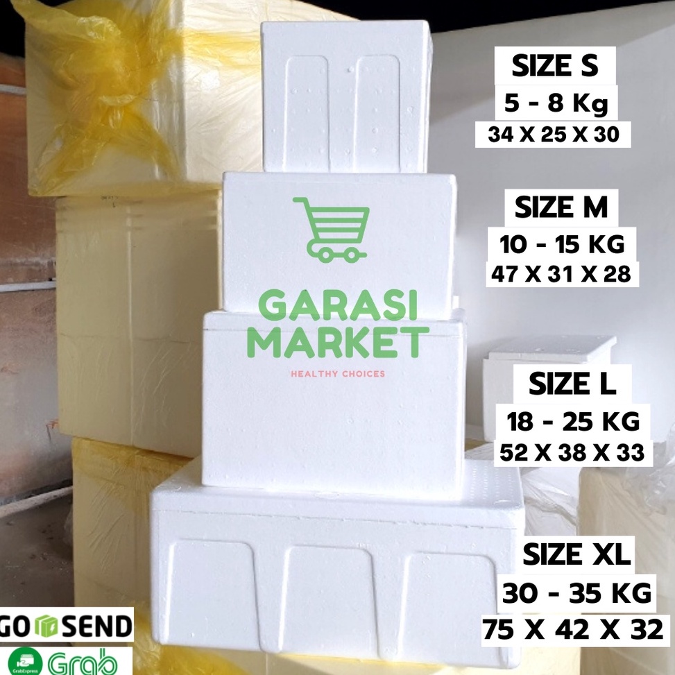 Box Stereofoam Gabus Styrofoam Busa Sterofoam Kotak Es Besar Tebal