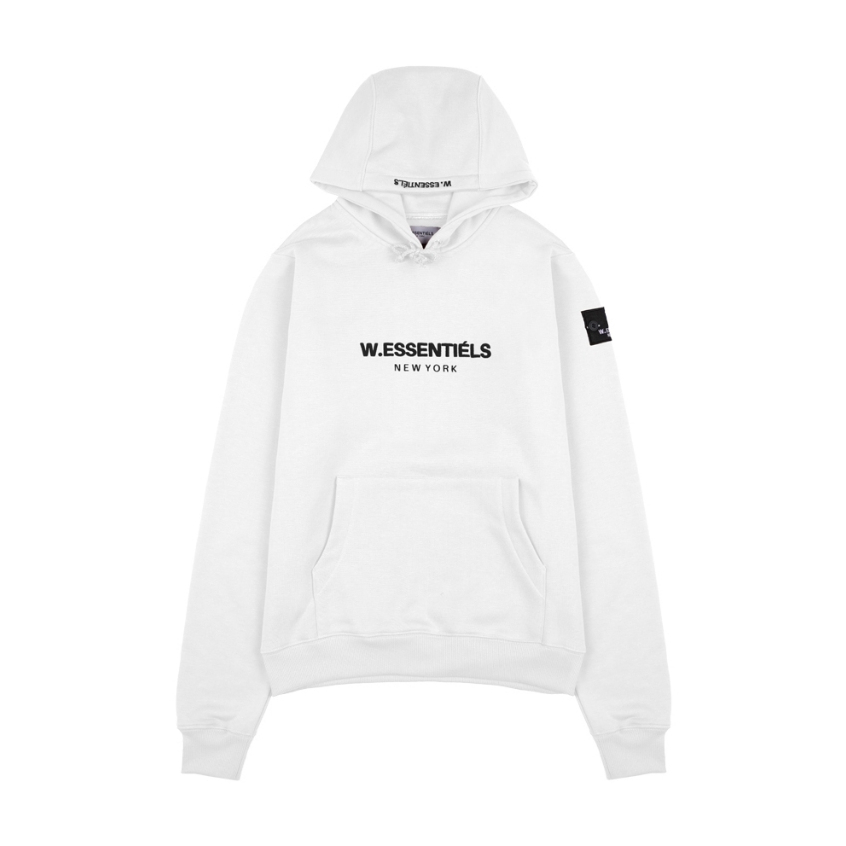 W Essentiels Ecume Hoodie Oversize Mid Logo White - 100% ORIGINAL RESMI