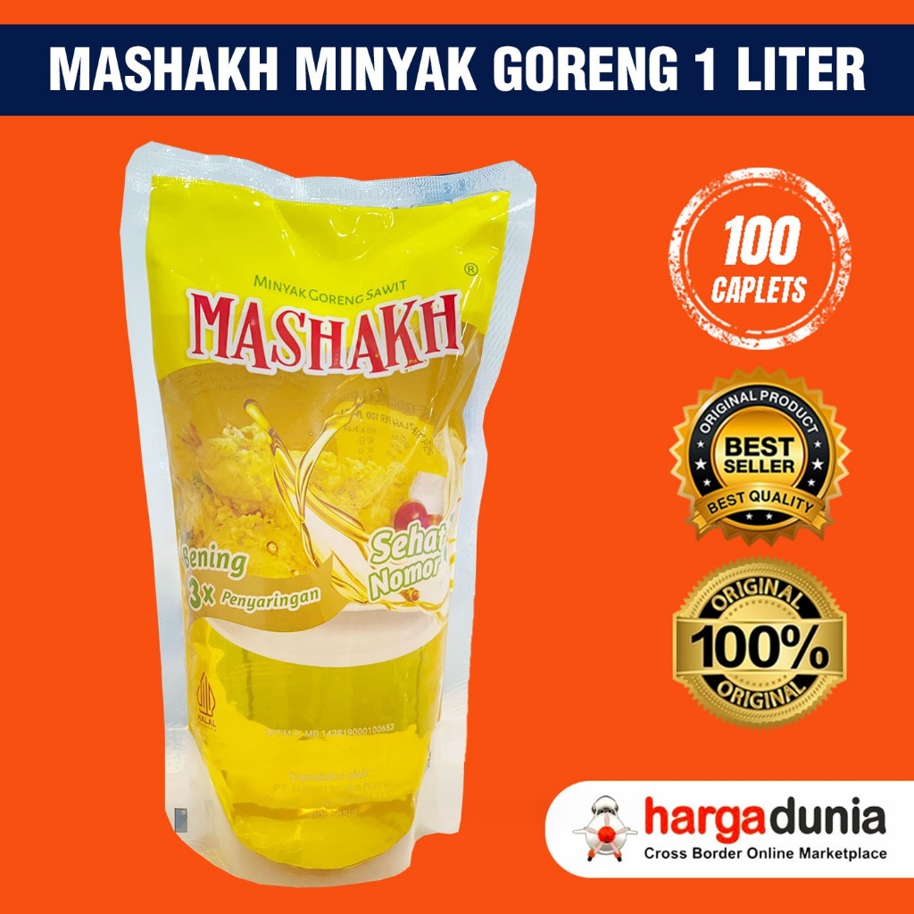 

Minyak Goreng Mashakh Premium 1 Liter Setara Bimoli Halal BPOM