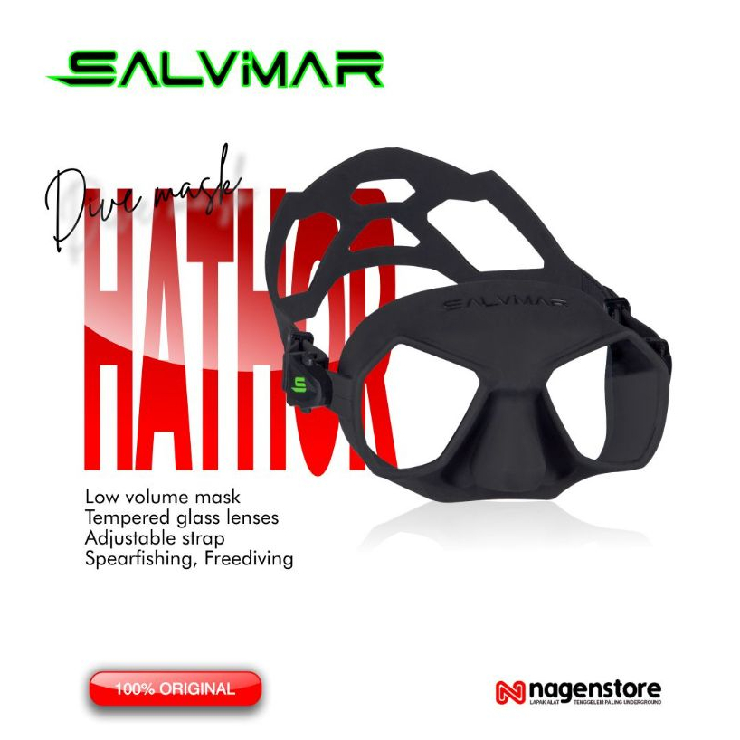 Salvimar HATHOR HATOR mask freedive Spearfishing Black Low Volume