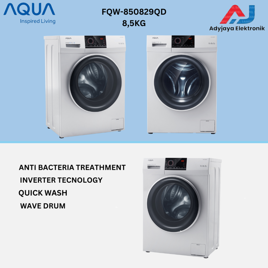 MESIN CUCI 1 TABUNG AQUA FQW-850829QD (8,5KG)