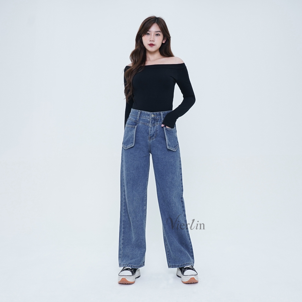 VIERLIN - Jeans 2315  - HW BAGGY JEANS |  JEANS HIGHWAIST JEANS BAGGY JEANS BOYFRIEND JEANS SKINNY J