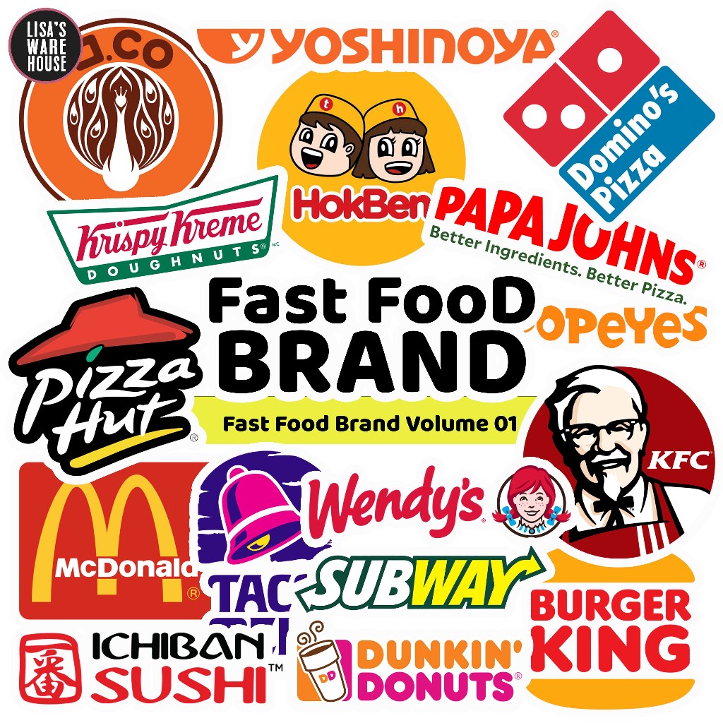 

Sticker Fast Food Brand Volume 01