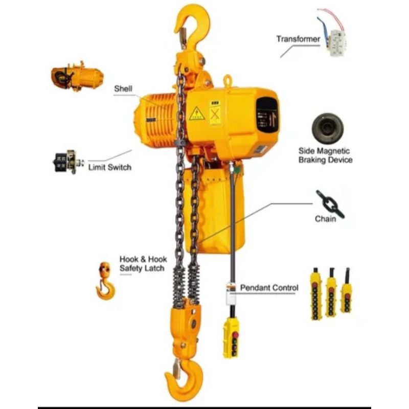 Electric Chain Hoist Crane 1 ton X 6 meter Pluss Trrolley Electric Nagasaki Japan