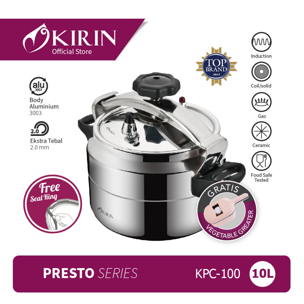 KIRIN PRESSURE COOKER 9 LITER KPC-100 Panci Presto