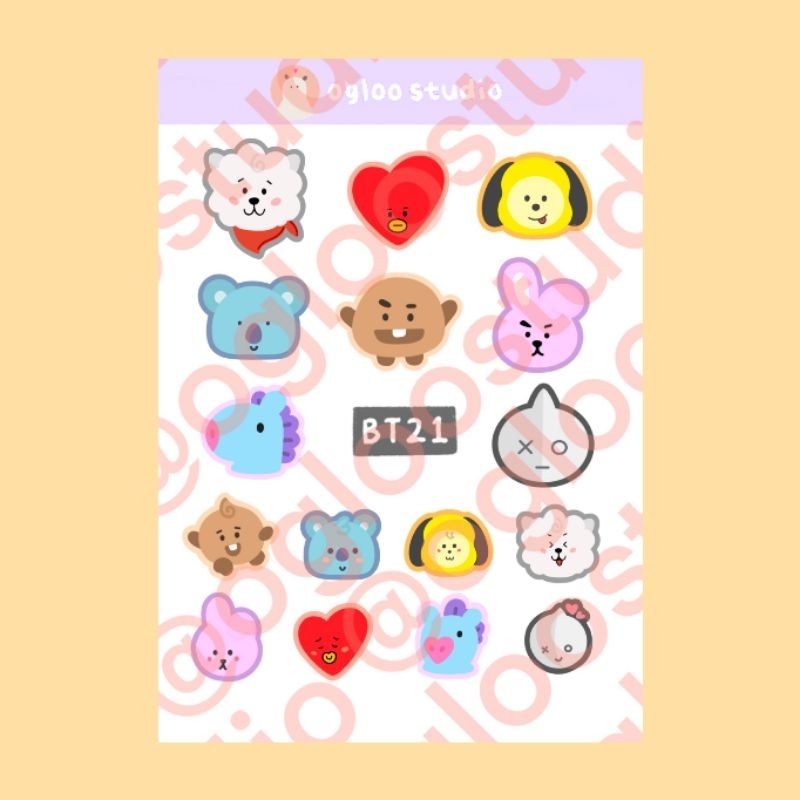 

BT21 STICKER AESTHETIC / STIKER ESTETIK / STICKER TUMBLR / STIKER LUCU (BT21)-A06