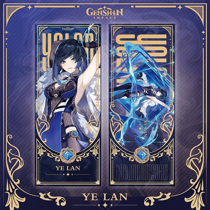 

Genshin impact hologram ticket laser bookmark laser genshin impact yelan hutao raiden 2 sisi