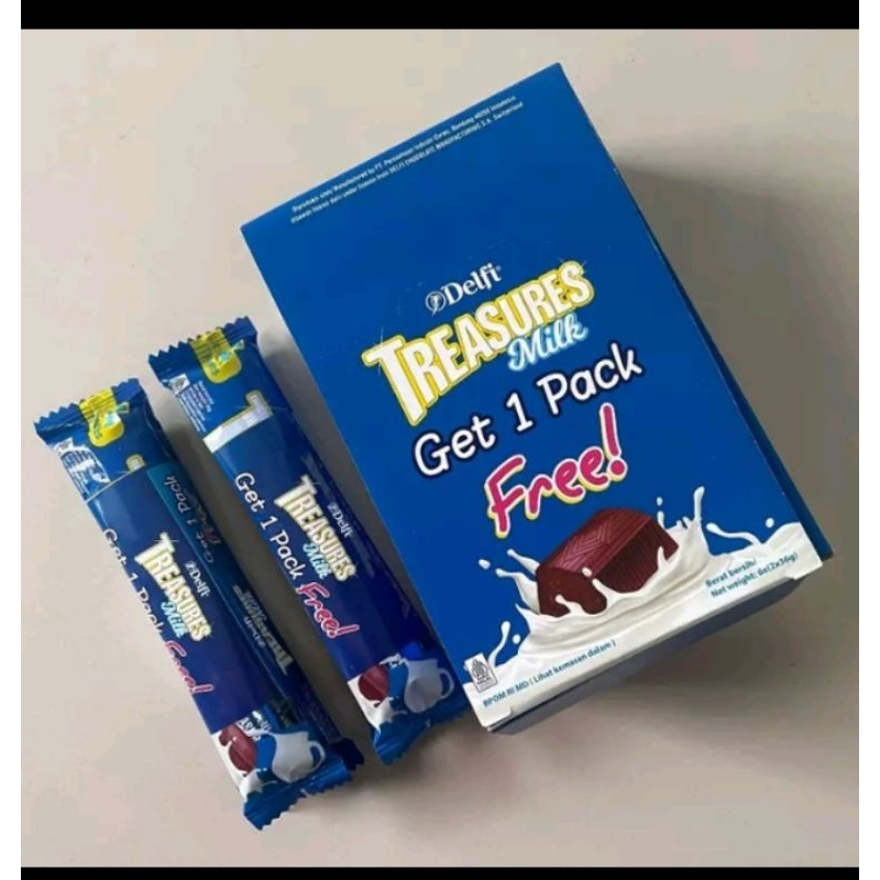

Delfi Treasures milk coklat 2x36gr