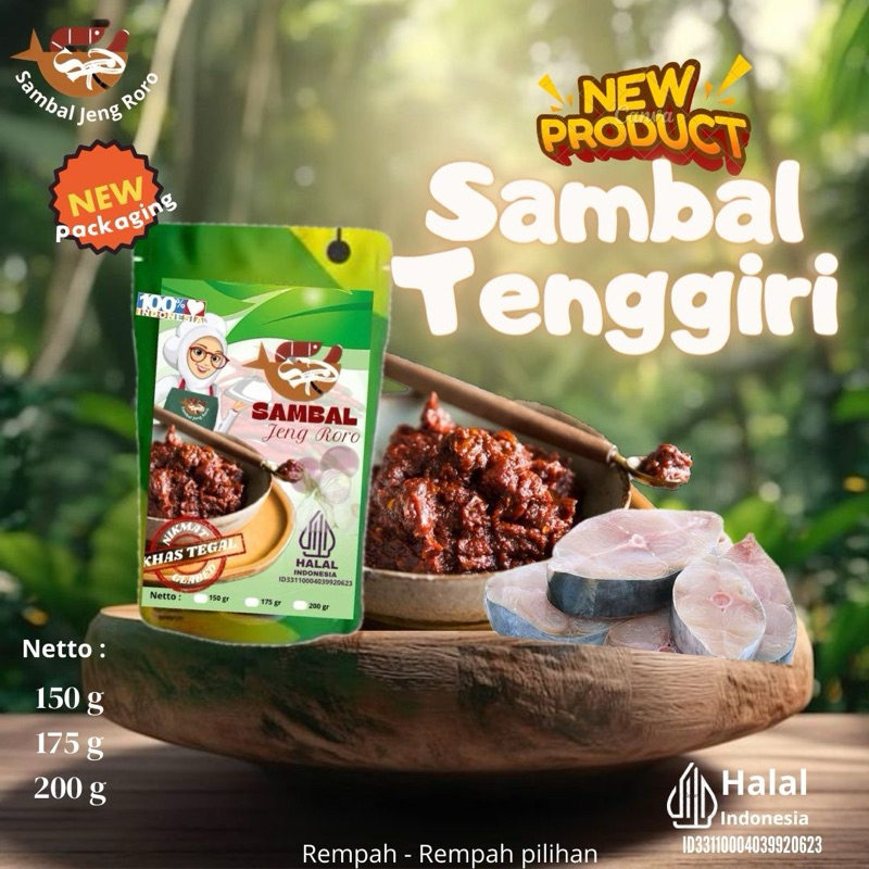 

SAMBAL IKAN TENGGIRI JENG RORO glabed khas tegal NEW PACKAGING