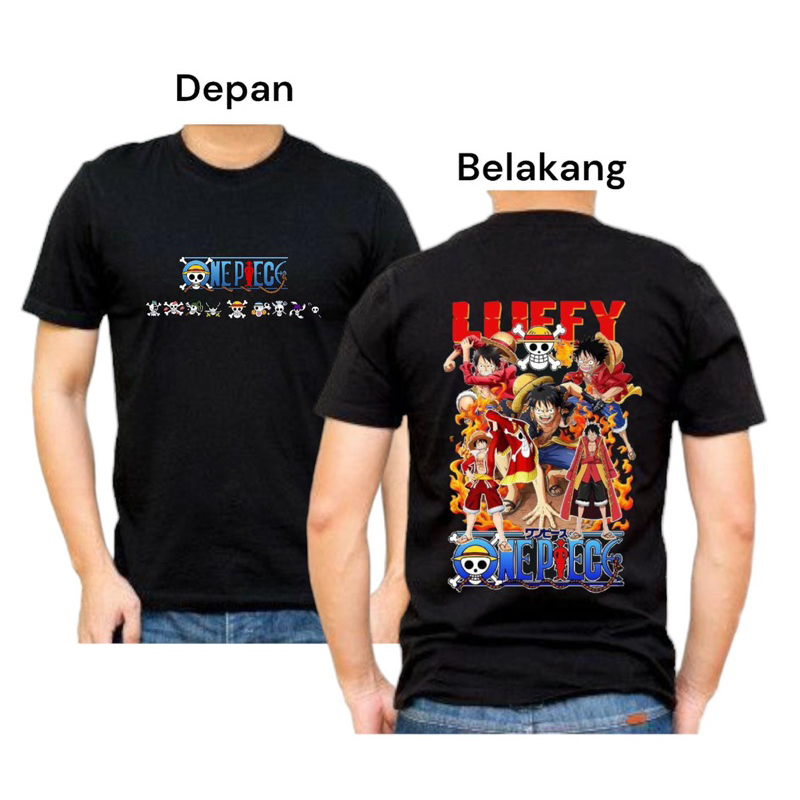 Baju Kaos Atasan Remaja Dan Dewasa Motif One Piece Luffy Keren