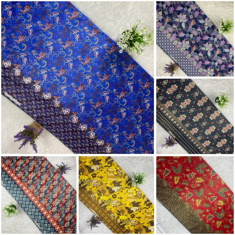 Kain Batik Sutra Foil Halus (per 0.5M) Lebar 110cm, Bisa Seragam , Gamis Bahan premium , Kain Batik 