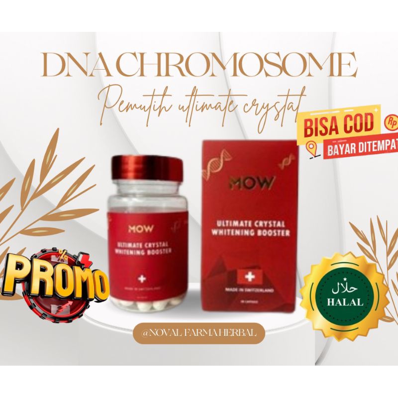 SUPLEMEN PEMUTIH ULTIMATE CRYSTAL WHITENING BOOSTER WITH DNACHROMOSOME