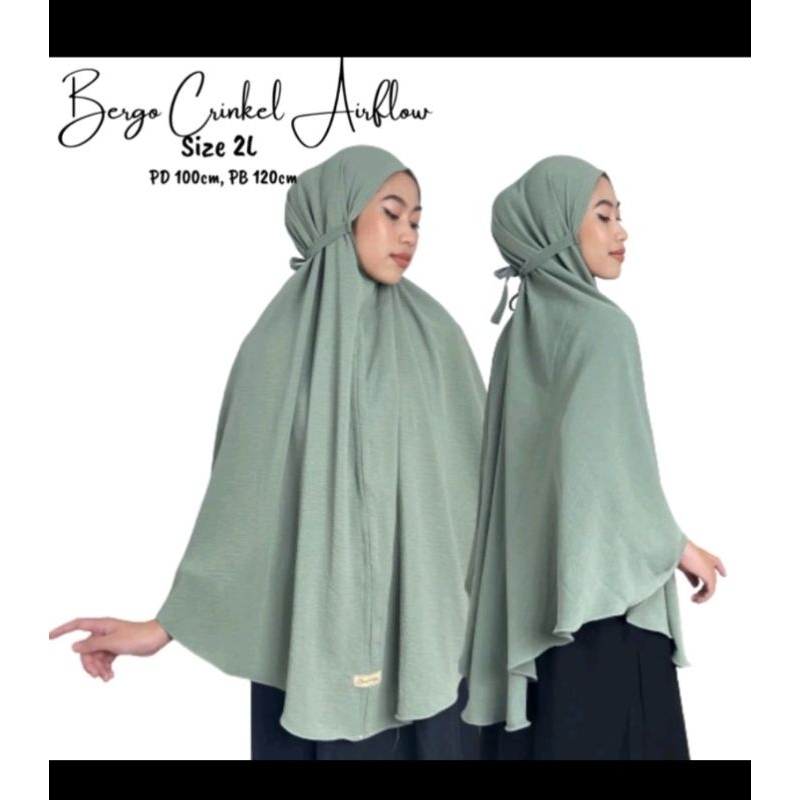 BERGO CRINKLE AIRFLOW,BERGO TANPA PET TALI,BERGO SYIRIA JUMBO