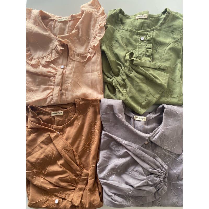 BLOUSE KATUN BORDIR || BLOUSE BORDIR || BLOUSE RAYA SERIES||