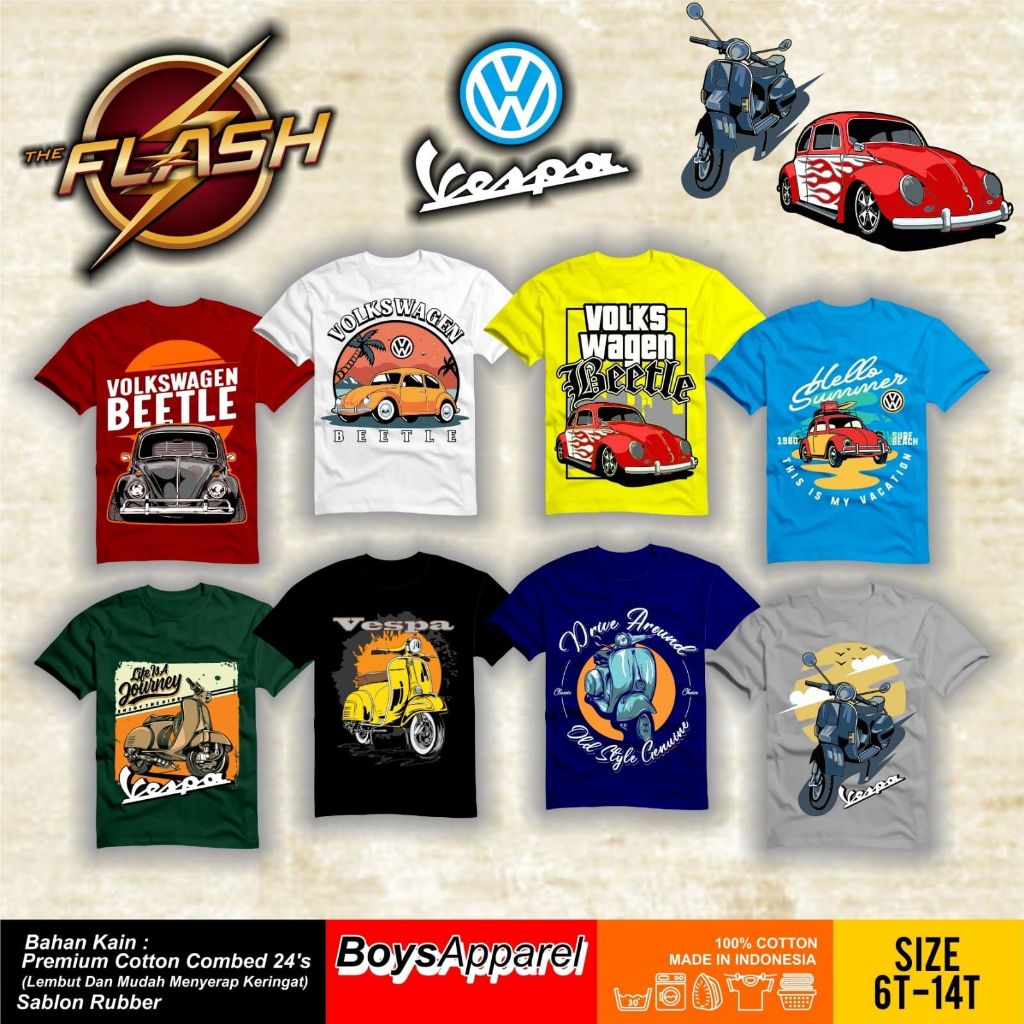 VESPA TEE // kaos anak / baju anak / kaos anak laki-laki