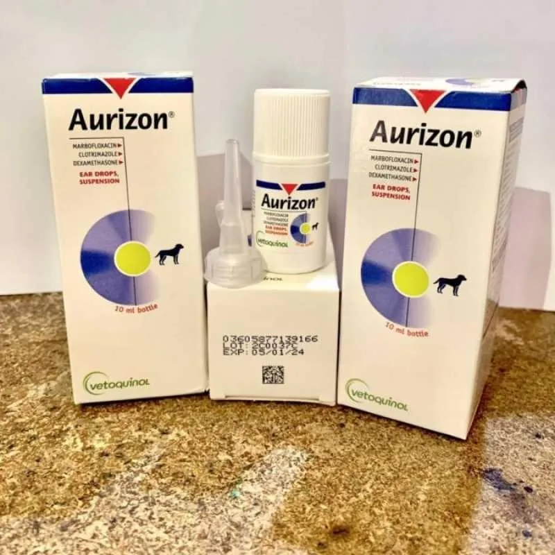 Aurizon Ear Drop - Obat Tetes Telinga Antibiotik Anjing 10 ml