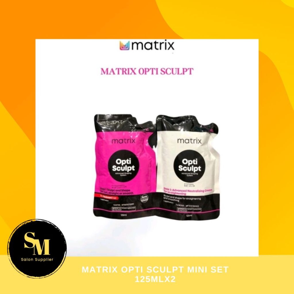 Matrix Opti Sculpt Mini Set 125mlx2 - Smoothing/Pelurusan Rambut Keratin