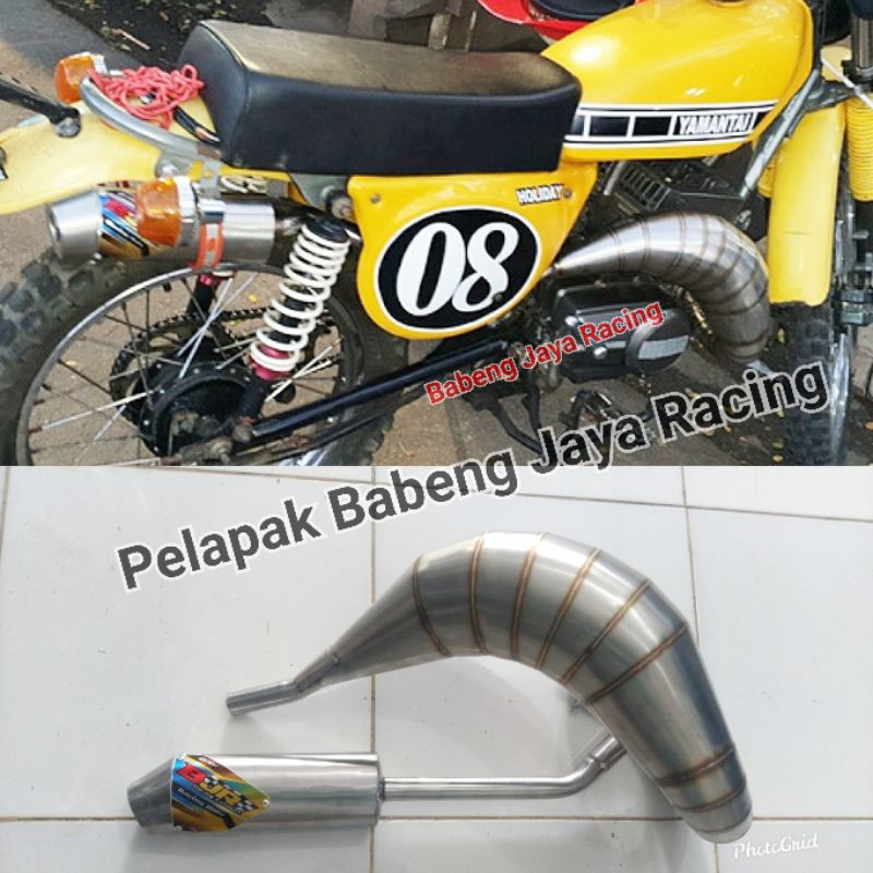 KNALPOT UDANG ATAS TRAIL YAMAHA RX KING RX Z YT115 PNP RANGKA STANDAR CUSTOM KTM KLX CRF STAINLESS S