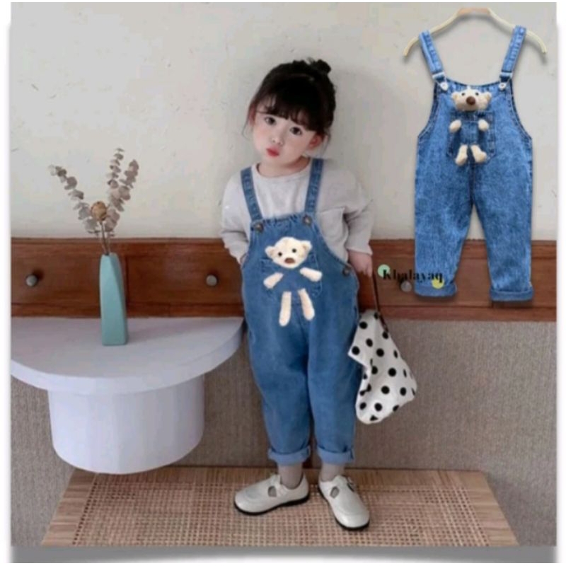 Overall Boneka Bear Anak - Jumpsuit Wearpack Celana Dan Rok