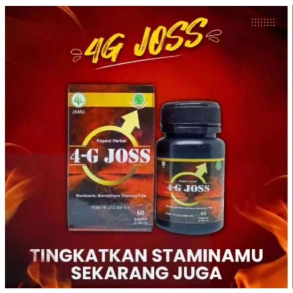 4G Joss Kapsul Herbal Obat Penambah Stamina Pria 4 G Joss Original