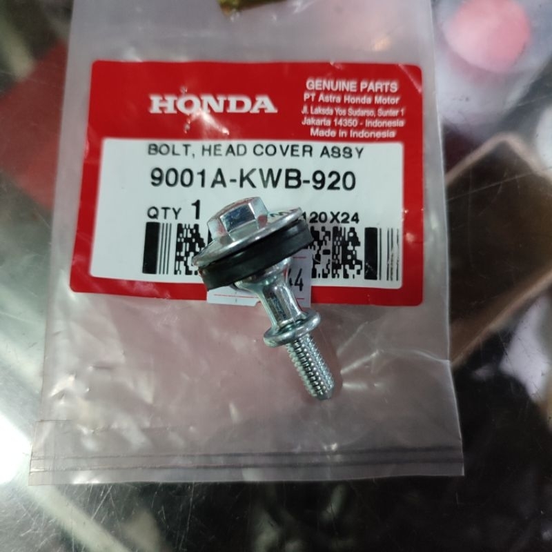 9001A-KWB-920 Baut Tutup Head Atas Set Seal ORI Honda Vario Beat Scoopy Spacy