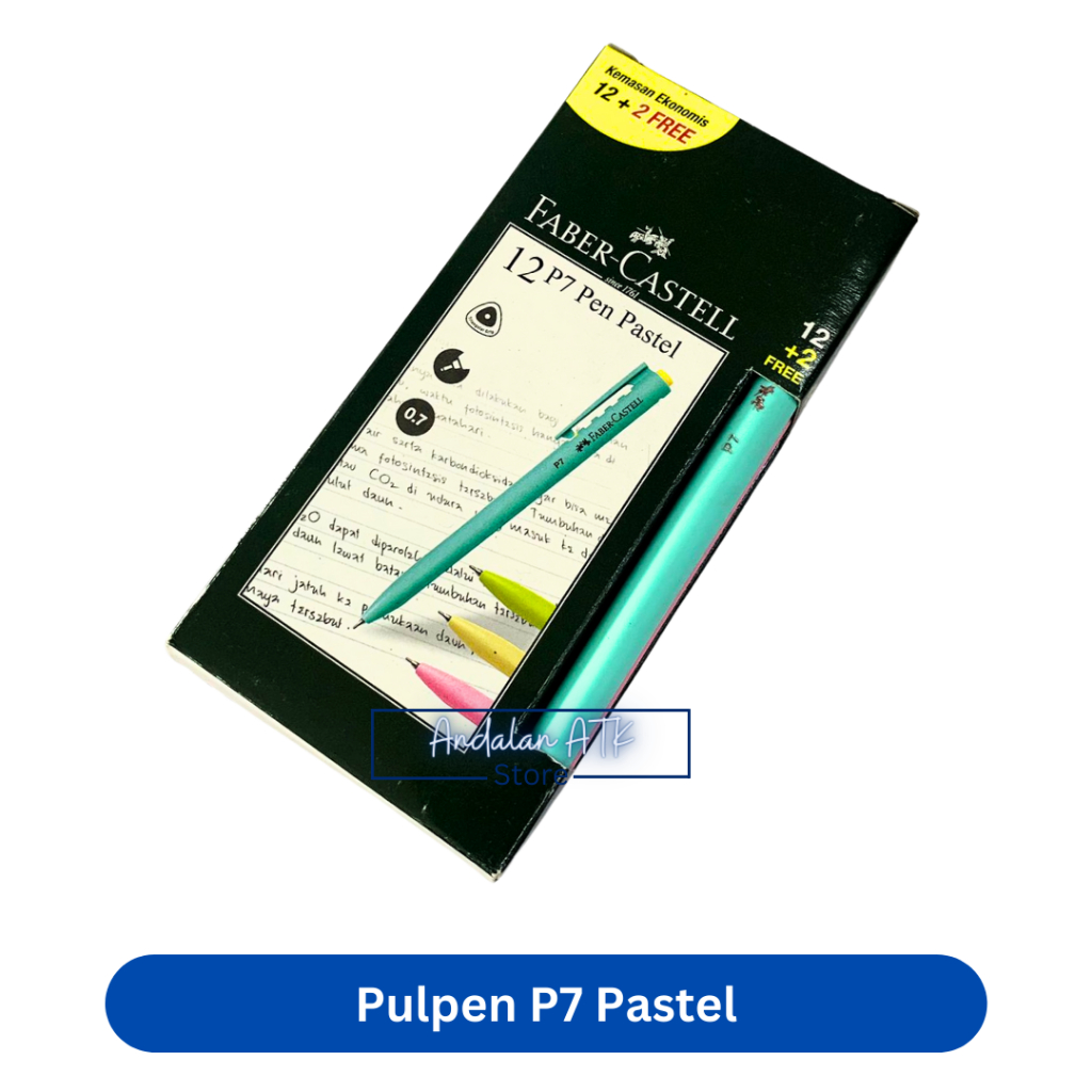 

RB Pulpen Faber Castell Ballpoint P7 Pastel 0.7 mm Pen Tip Retractable