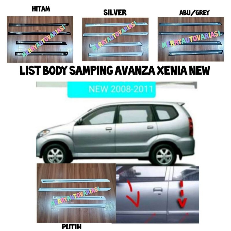 List Body Avanza/Xenia VVTI New 2008-2011