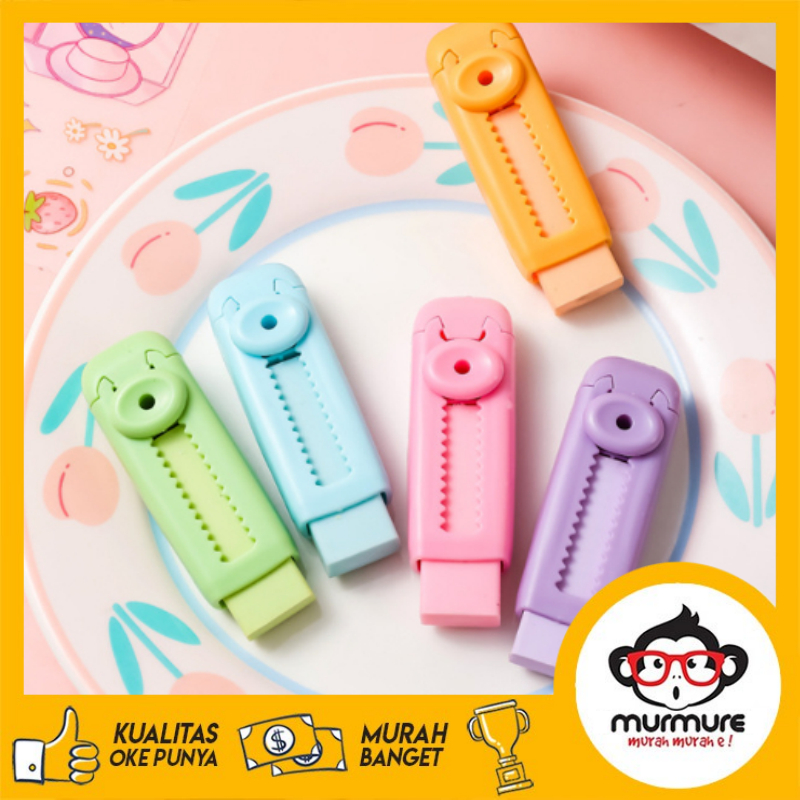 

MURMURE I CAT PAW MECHANIC ERASER MACARON PASTEL COLOUR SQUARE / PENGHAPUS MEKANIK BENTUK CAT PAW WARNA MAKARON