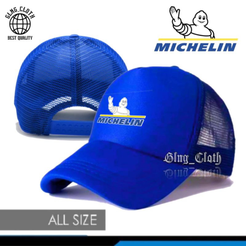 TOPI TRUCKER RACING SPONSOR MOTOGP - TOPI JARING OUTDOOR FASHION PRIA WANITA PREMIUM - MICHELIN LOGO