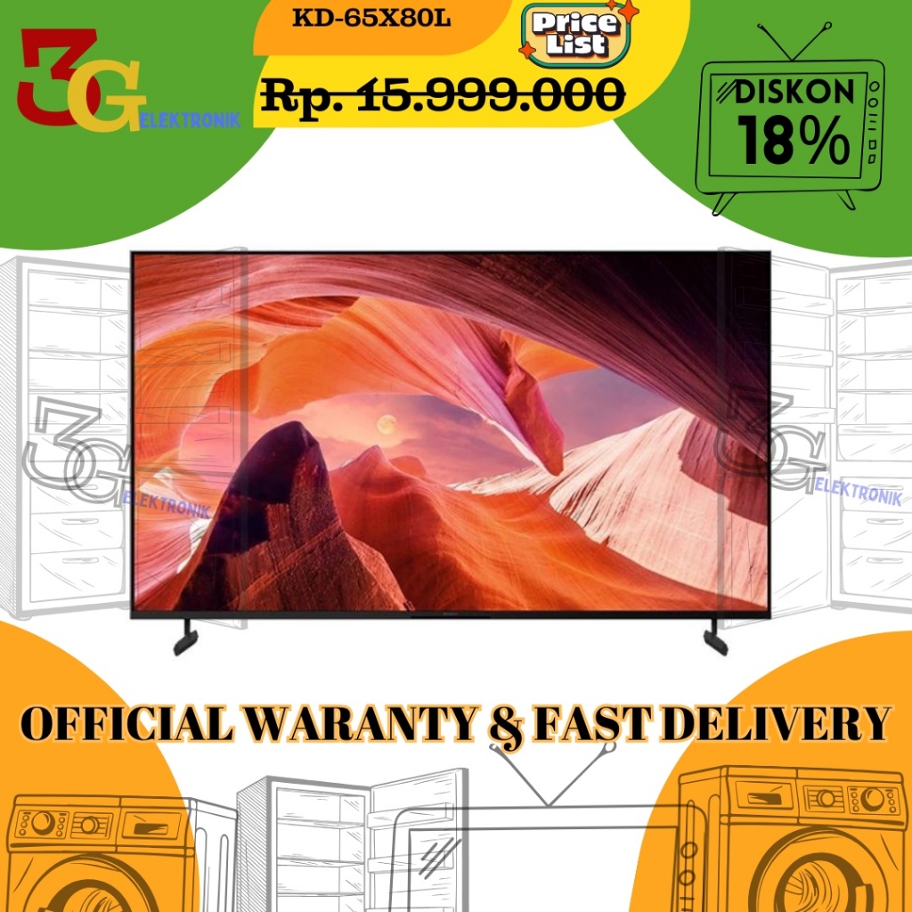 SONY UHD 4K SMART TV 65 INCH KD-65X80L